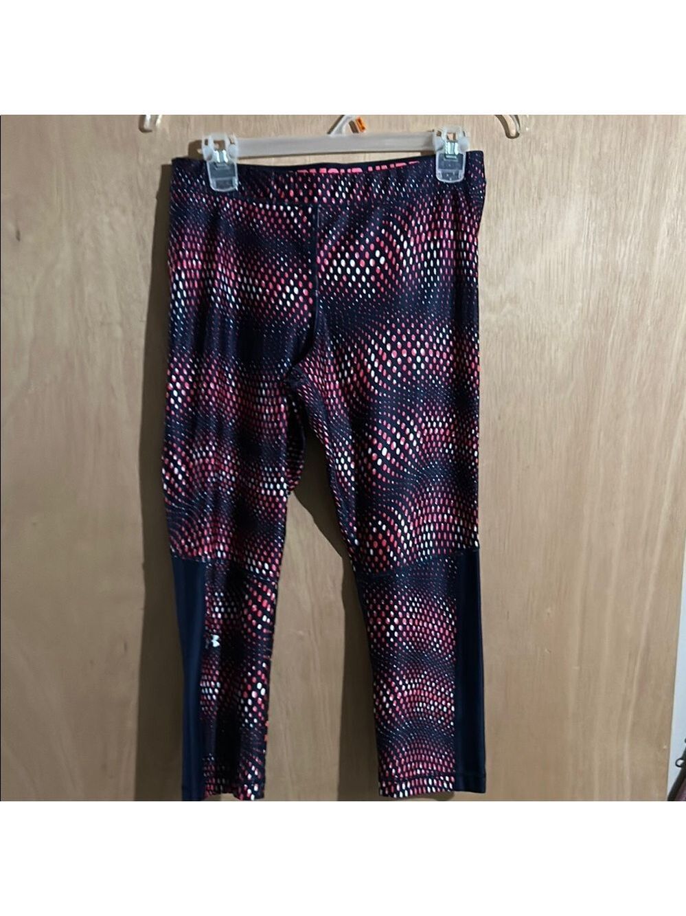 Under Armour Pink and Black Geometric Leggings